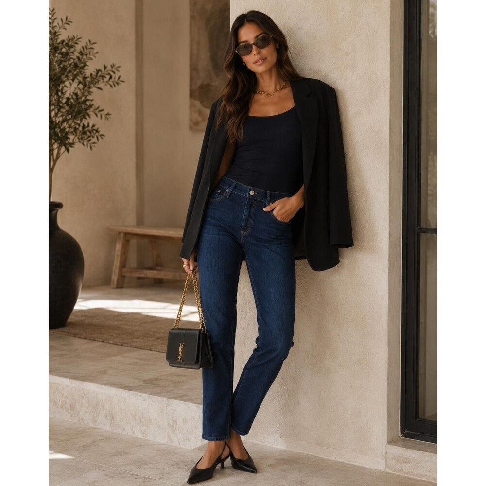 AG ADRIANO GOLDSMIECHMIED Women Jeans 31 MARI HighRise SlimStraight JAPAN FABRIC